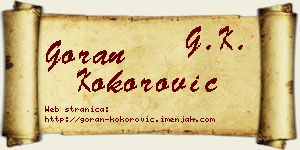 Goran Kokorović vizit kartica